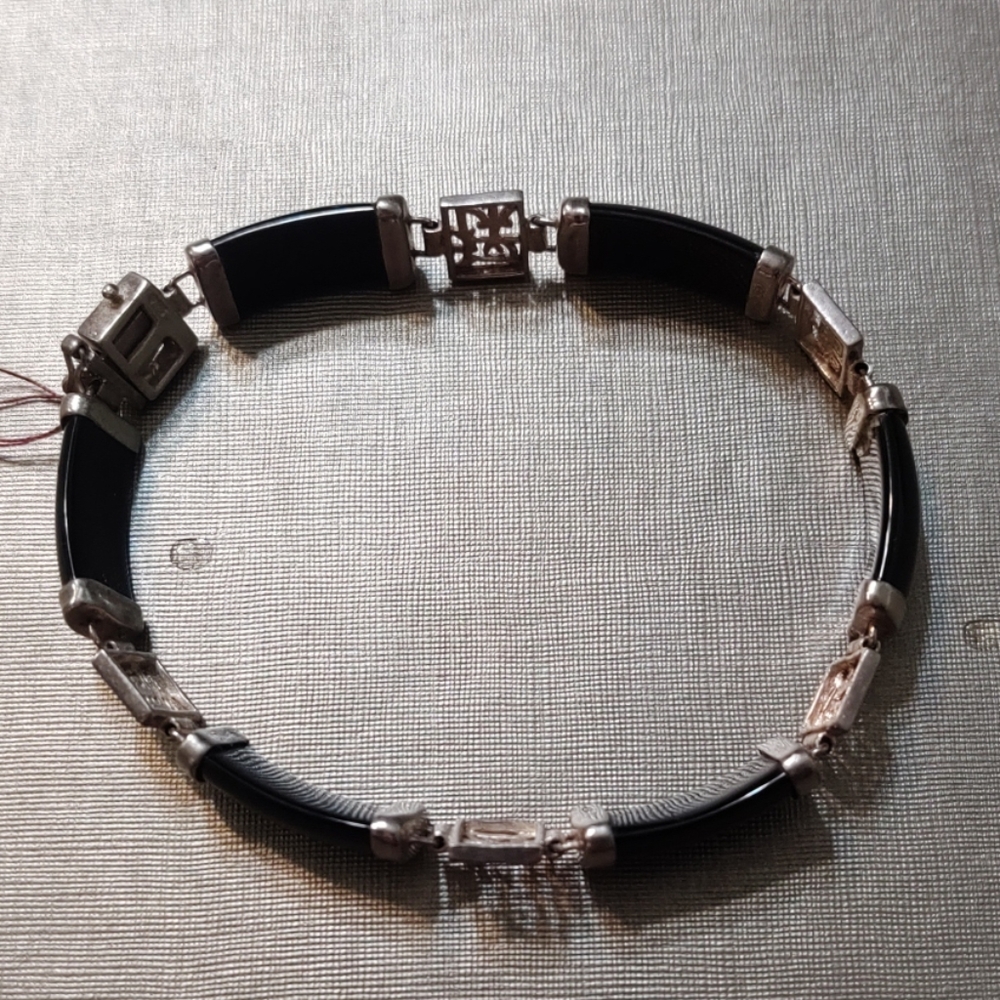 Black Onyx Sterling Silver Braclet